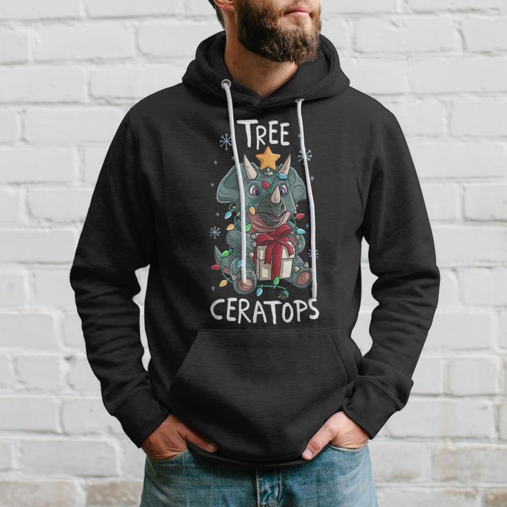 Baum Ceratops Nettes Triceratops-Dinosaurier-Weihnachten Kapuzenpullover Geschenke für Ihn