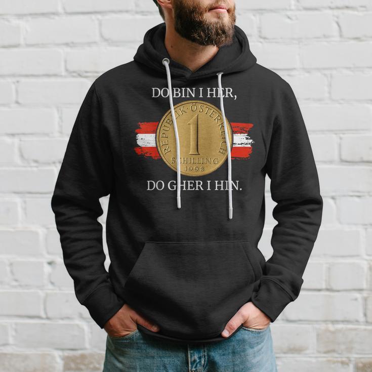 Do Bin I Her Austria Schilling Austrian Flag Kapuzenpullover Geschenke für Ihn