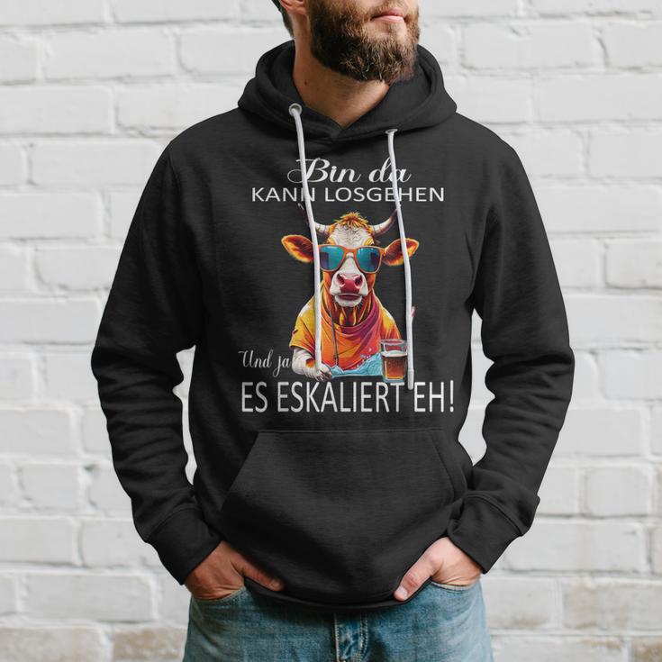 Bin Da Kann Losgehen Und Ja Es Escaliert Eh Costume Party Kapuzenpullover Geschenke für Ihn