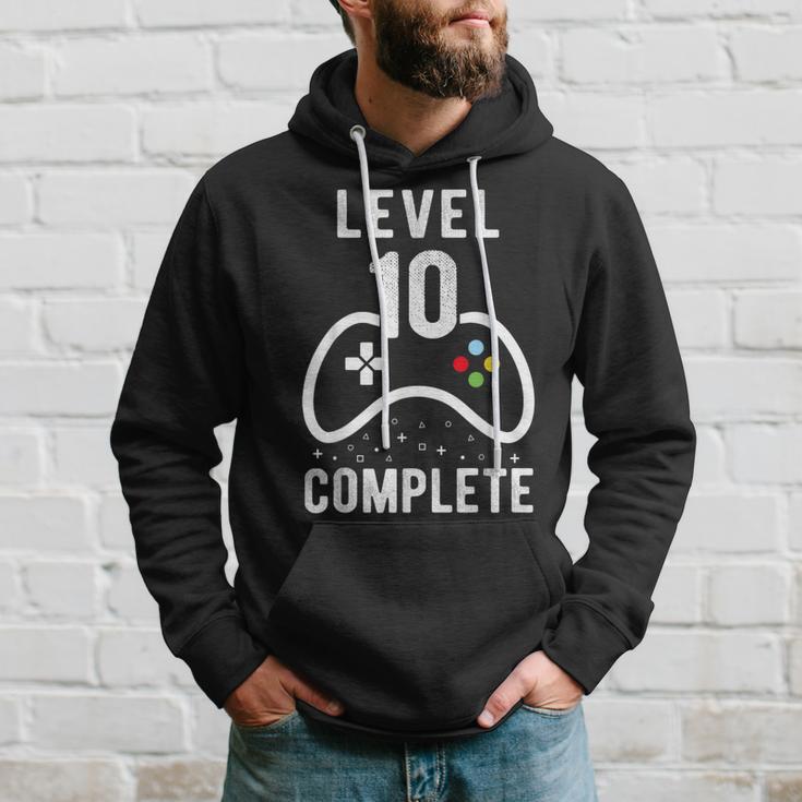 Birthday Boy 10 Years Gamer Level 10 Complete Kapuzenpullover Geschenke für Ihn