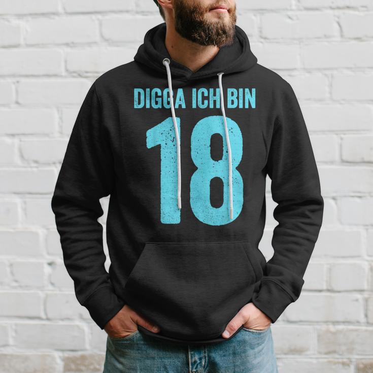 Blue Digga Ich Bin 18 Jahre Junge 18Th Birthday Kapuzenpullover Geschenke für Ihn