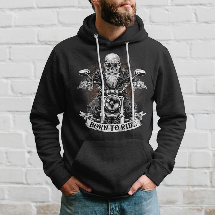 Born To Ride Biker Motorcyclist Slogan Kapuzenpullover Geschenke für Ihn