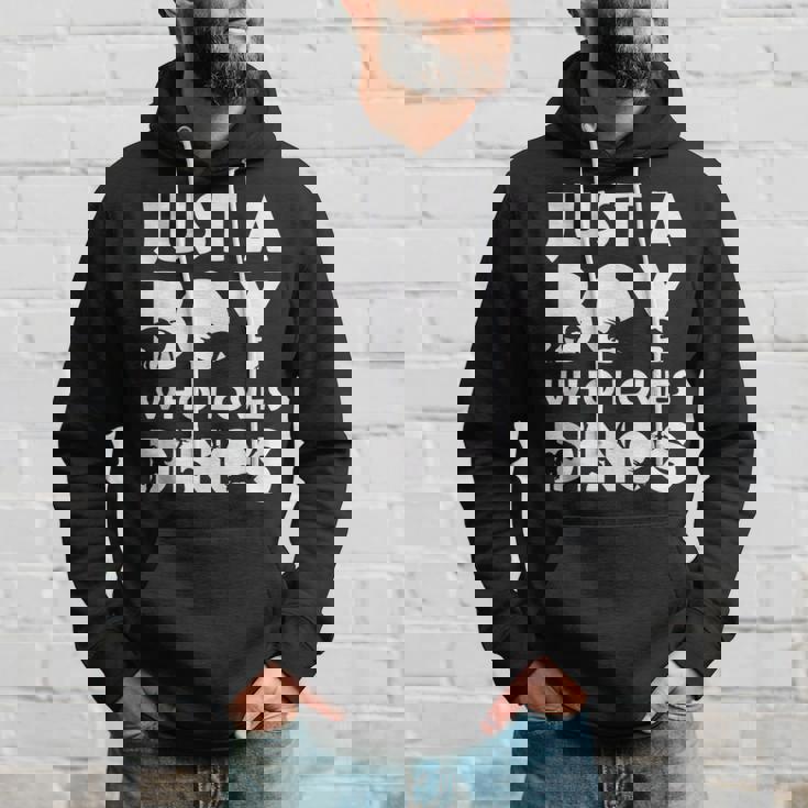 Boy Who Loves Dinos Letras Divertidas Con Diseño De Dinosaur Sudadera Regalos para él