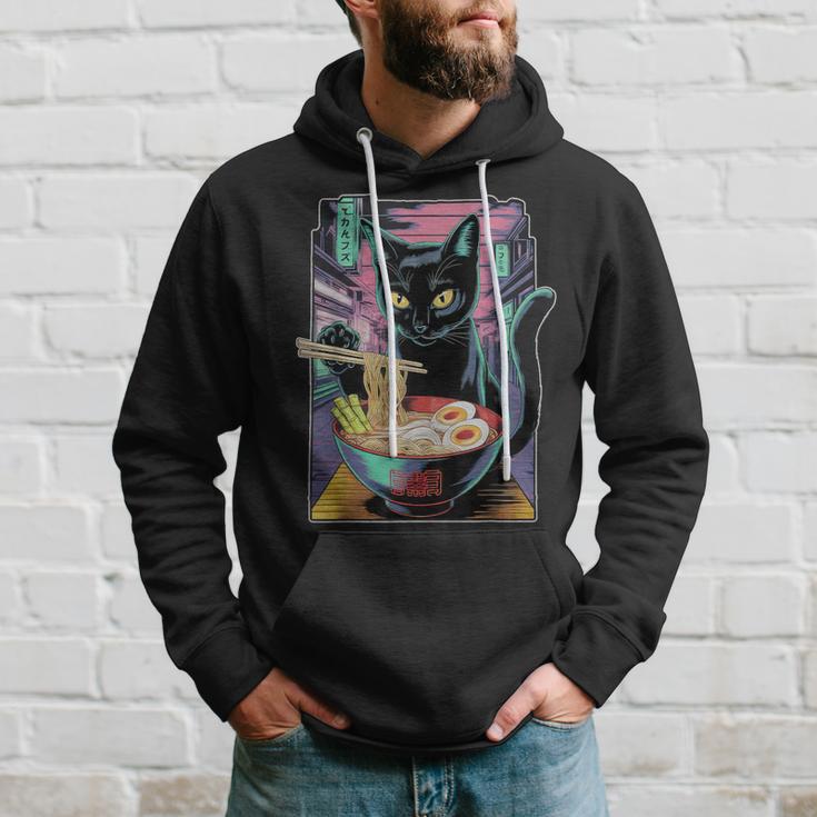 Cat Ramen Anime Manga Kawaii Otaku Fashion Cat Streetwear Kapuzenpullover Geschenke für Ihn