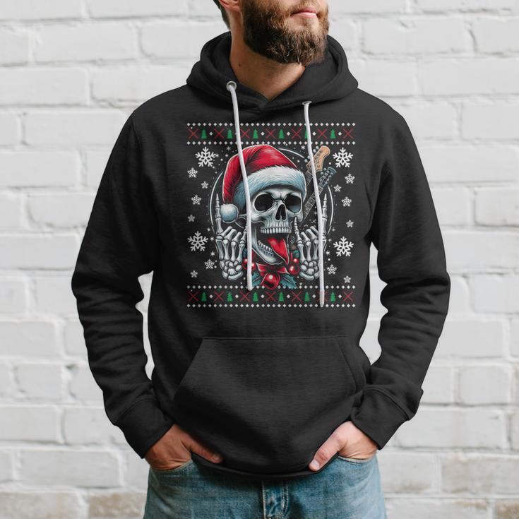 Christmas Skull Ugly Christmas Heavy Xmas Skeleton Kapuzenpullover Geschenke für Ihn