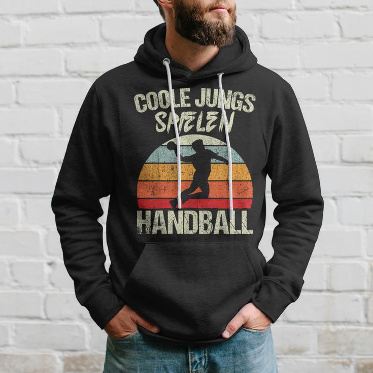 Cool Boys Playing Handball Handballer Boys Children's Kapuzenpullover Geschenke für Ihn