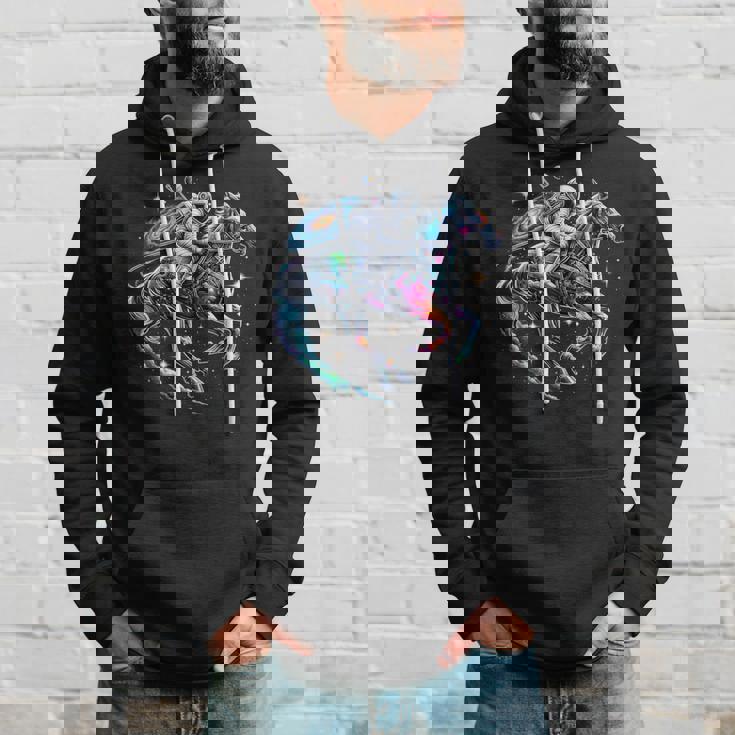 Cool Galaxy Jockey Astronaute Sur Les Courses Hippiques Sweat à capuche Cadeaux pour lui