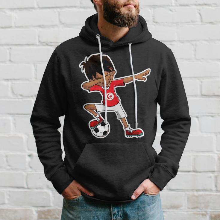 Dabbing Soccer Boy Tunisian Children's Tab Kapuzenpullover Geschenke für Ihn