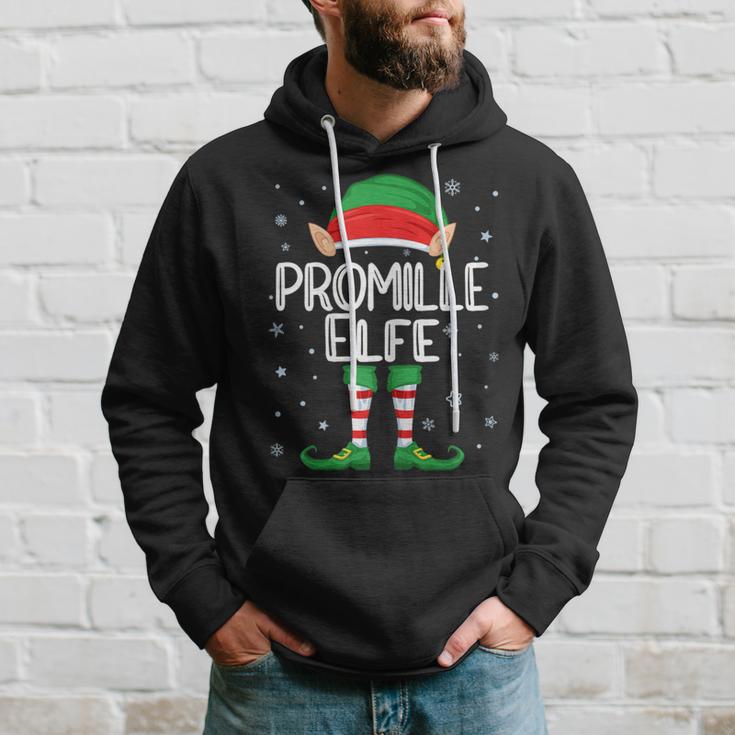 Damen Promille Elfe Kostüm Weihnachten Partnerlook Feiern Lustig Kapuzenpullover Geschenke für Ihn