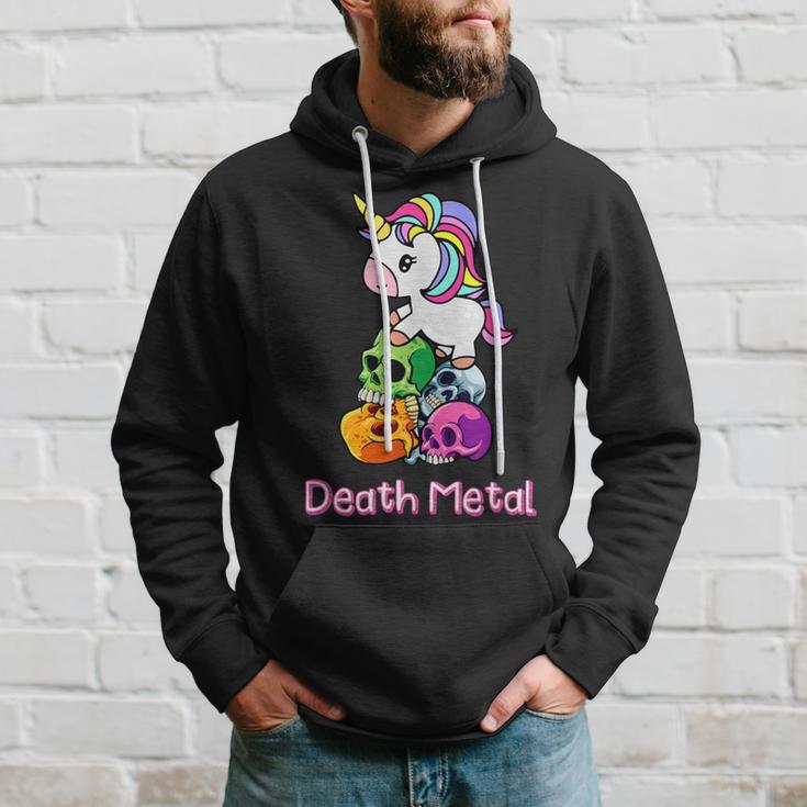 Death Metal Unicorn Cute Rock Metal Emo Alternative Kapuzenpullover Geschenke für Ihn