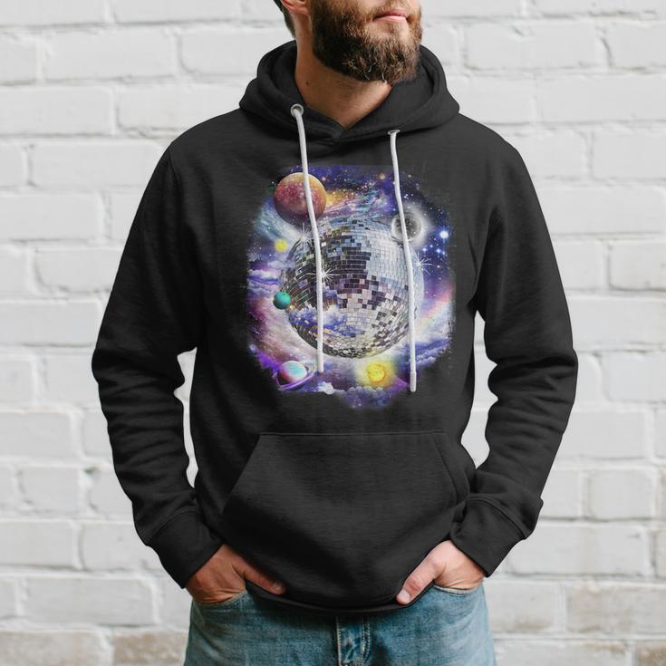 Disco Ball In Space Galaxy Club Retro Kapuzenpullover Geschenke für Ihn