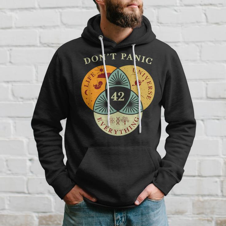 Don't Panic Life Universe Everything 42 Science Fiction Space Lovers Kapuzenpullover Geschenke für Ihn