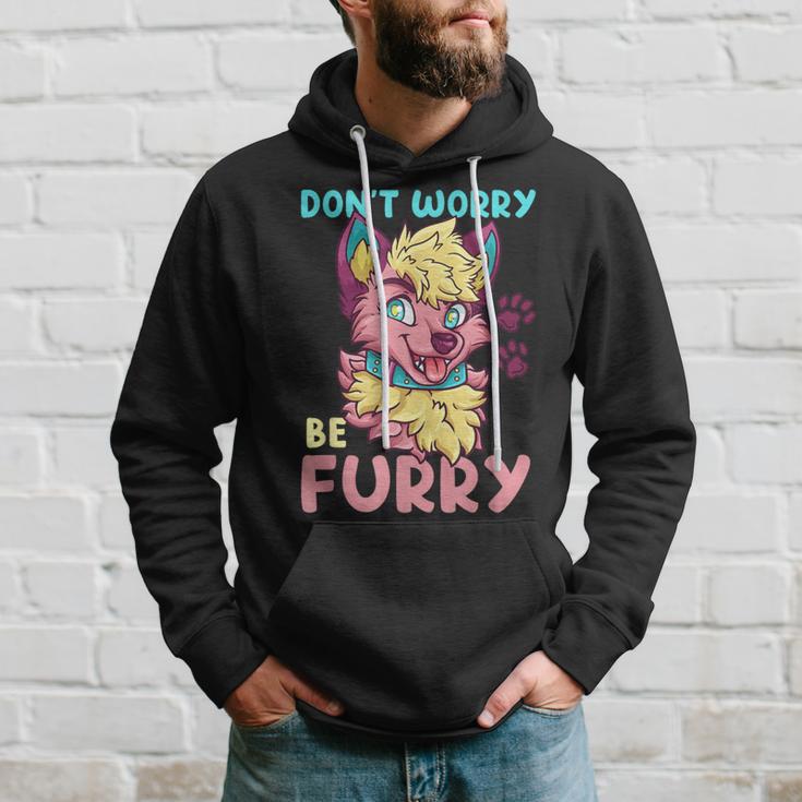 Don't Worry Be Furry I Furry Fandom Cosplay Kapuzenpullover Geschenke für Ihn