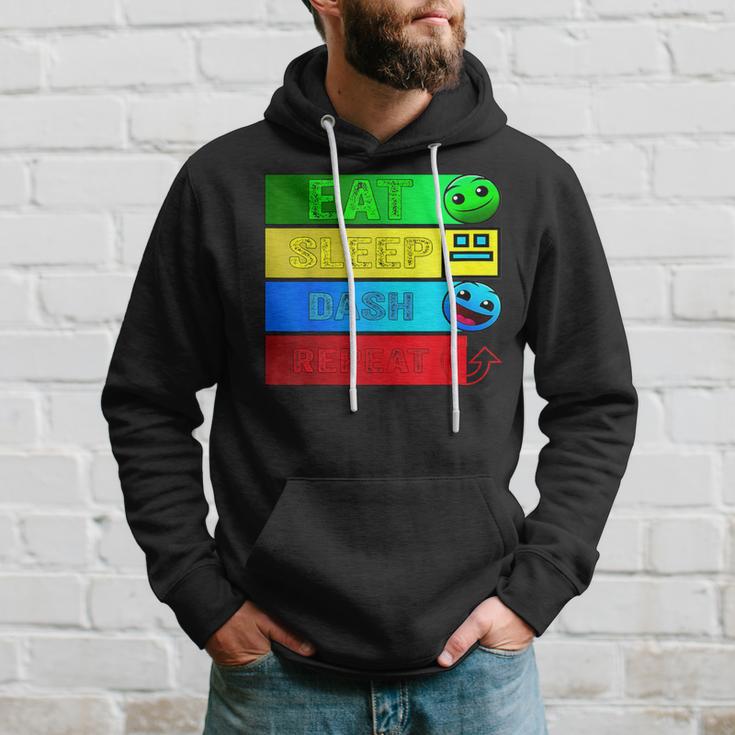 Eat Sleep Dash Repeatideo Game Geometryideo Gamer Kapuzenpullover Geschenke für Ihn