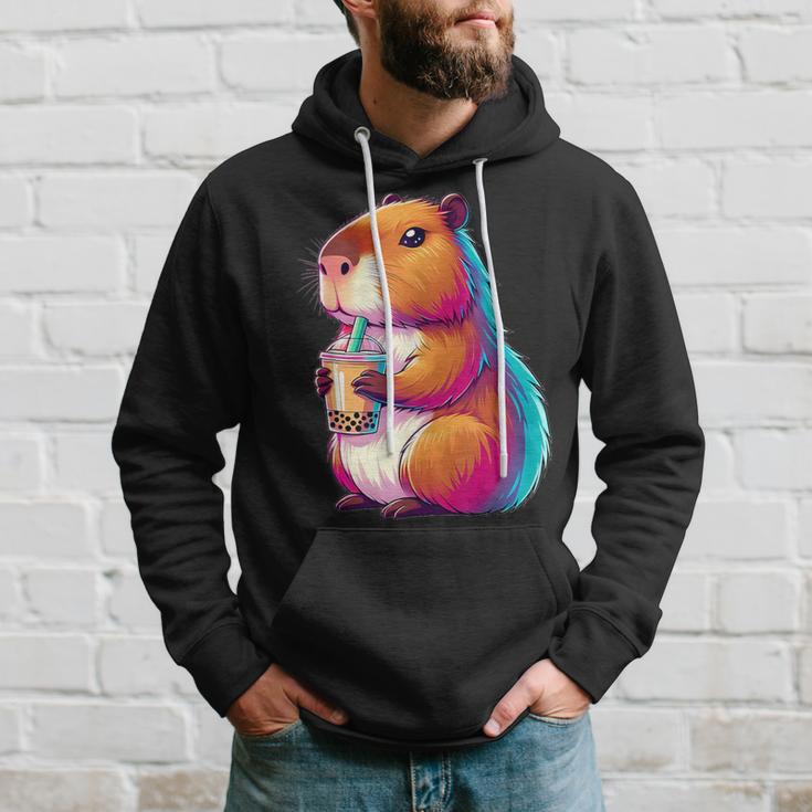 Capybara Bubble Tea Animal Lover Rodent Kapuzenpullover Geschenke für Ihn