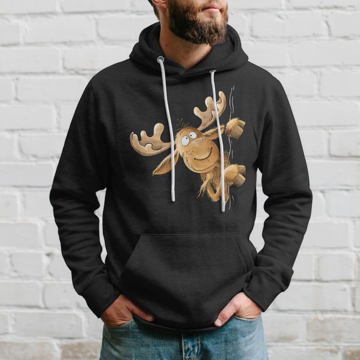 With Cartoon I Elk Wild Animal Motif Kapuzenpullover Geschenke für Ihn