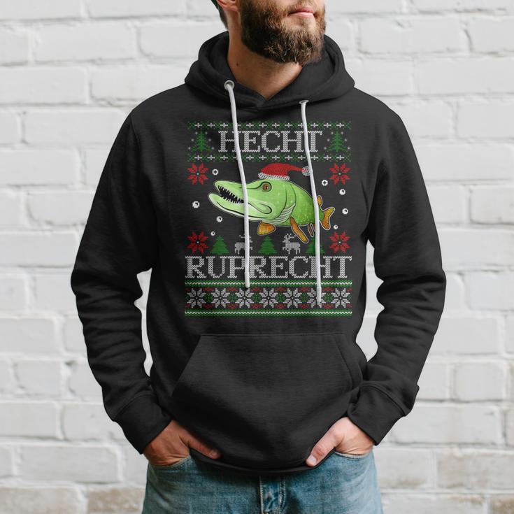 Fishing Christmas Fishing Pike Ruprecht Kapuzenpullover Geschenke für Ihn