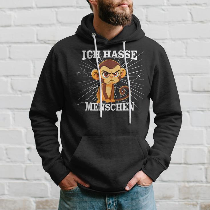 Monkey Meme Based I Hate People Saying Kapuzenpullover Geschenke für Ihn