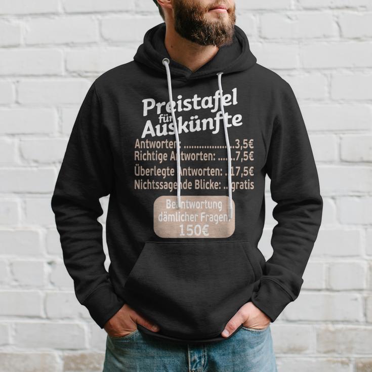 Sayings Cheeky Price Chart For Information Work Kapuzenpullover Geschenke für Ihn