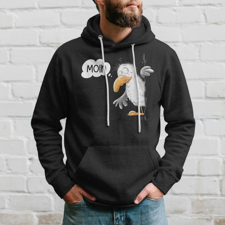 Seagull Cartoon I Sea Bird Animal Motif Moin North Sea Kapuzenpullover Geschenke für Ihn