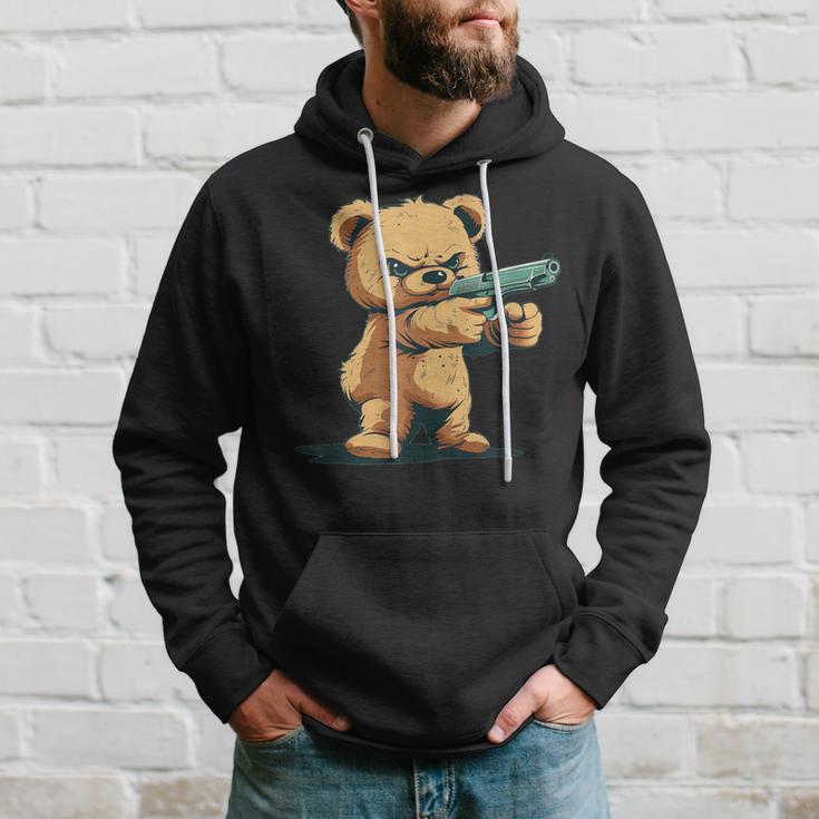 Teddy Bear With Gun For Gun Lovers Kapuzenpullover Geschenke für Ihn