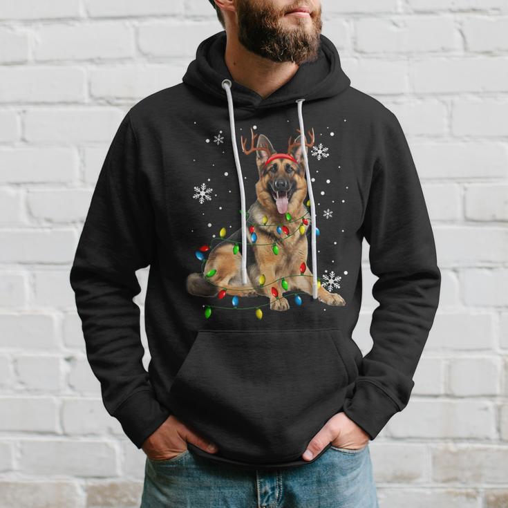 German Shepherd Christmas Tree Lighting Pyjamas Dog Lover Christmas Kapuzenpullover Geschenke für Ihn