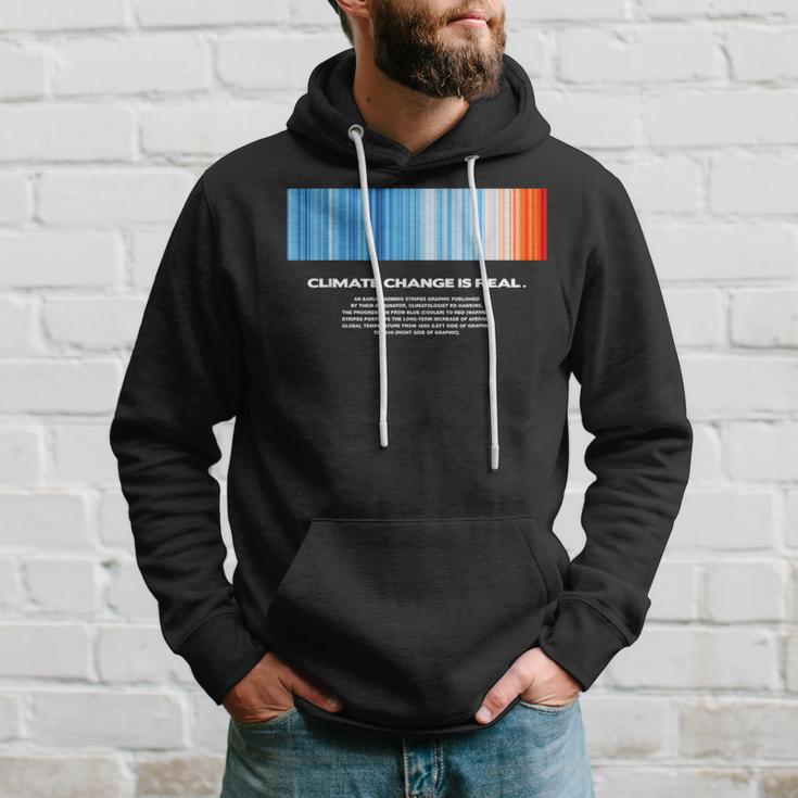 Global Warming Blue Red Stripe Climate Change Is Real Stop Kapuzenpullover Geschenke für Ihn