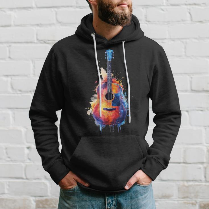 Guitar Splash Watercolour For Guitarists Electric Guitars Kapuzenpullover Geschenke für Ihn