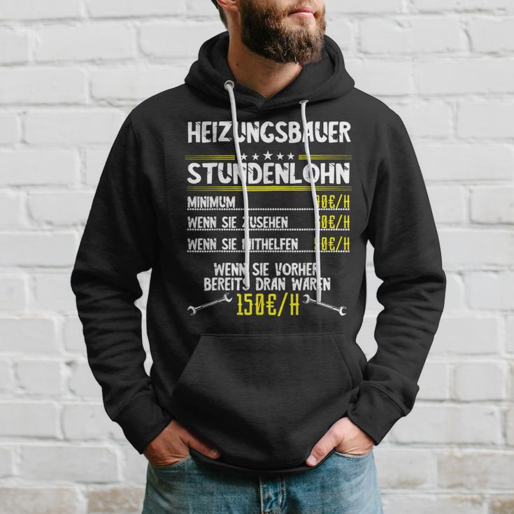 Heating Builder Hourly Wage Sanitary Mechanic Work Kapuzenpullover Geschenke für Ihn