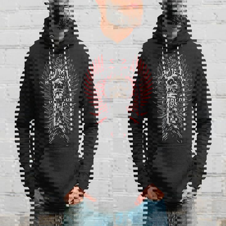 Heavy Metal Forever Alas De Guitarra De Calavera Metalhead