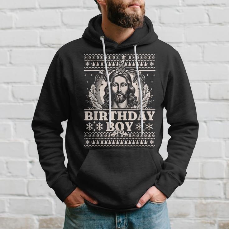 Jesus Birthday Boy Happy Birthday Jesus Ugly Christmas Kapuzenpullover Geschenke für Ihn