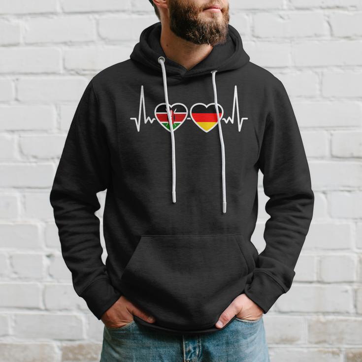 Kenya Germany Heartbeat Flag German Kenyan Kapuzenpullover Geschenke für Ihn