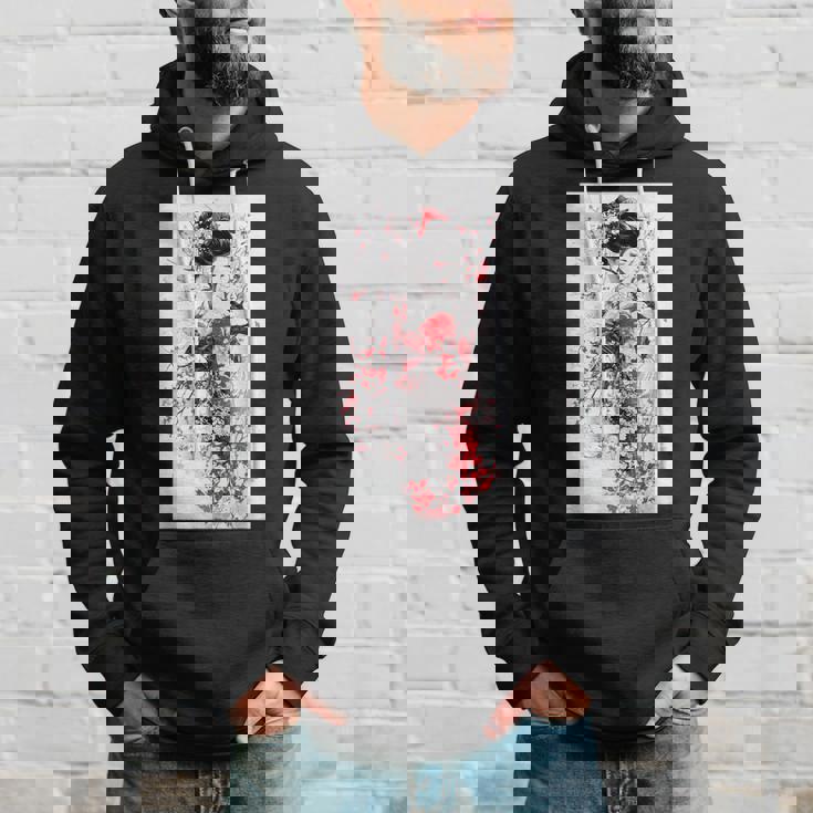 Kimono Japonais Geisha À Motifs De Fleurs De Cerisier Sweat à capuche Cadeaux pour lui