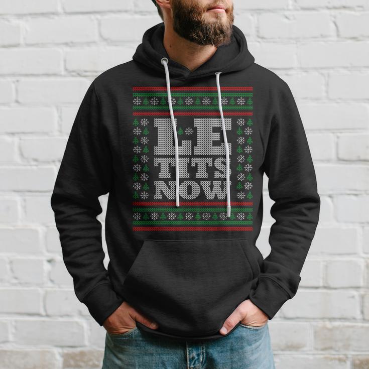 Le Tits Now Ugly Jumper Christmas Lass Es Snow Christmas Kapuzenpullover Geschenke für Ihn