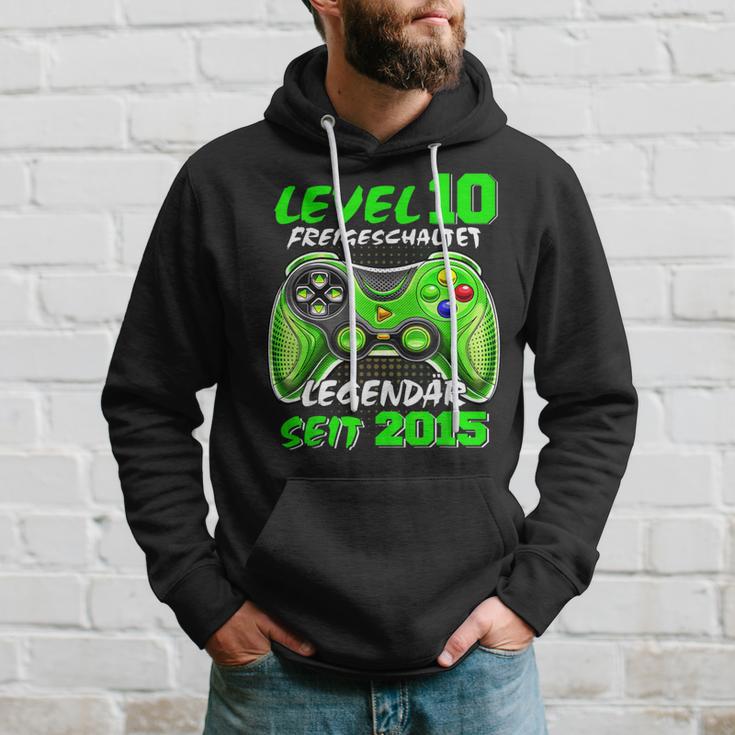 Level 10 Birthday Boy Gamer 2015 10Th Birthday Kapuzenpullover Geschenke für Ihn