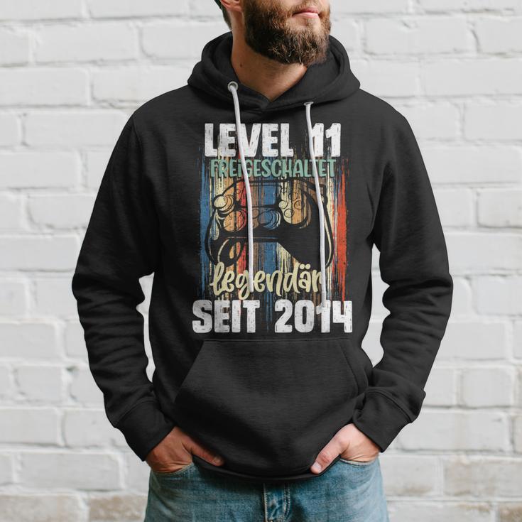 Level 11 Years Birthday Boy Gamer Since 2014 Kapuzenpullover Geschenke für Ihn