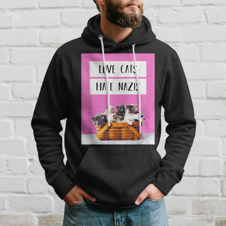 Love Cats Hate S Against Right Lives Matter Kapuzenpullover Geschenke für Ihn