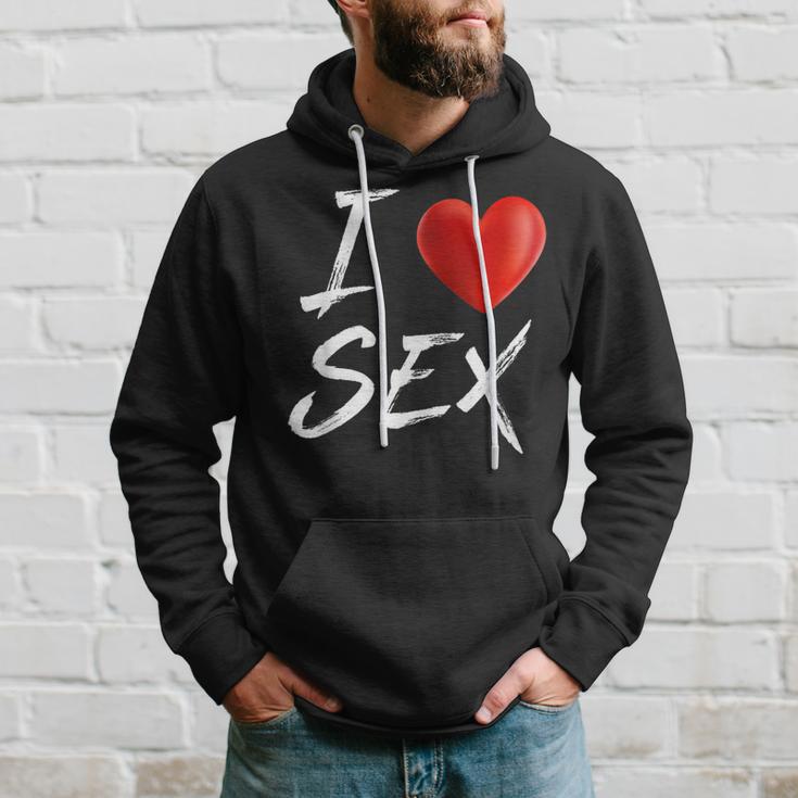 I Love Heart Sex Kapuzenpullover Geschenke für Ihn