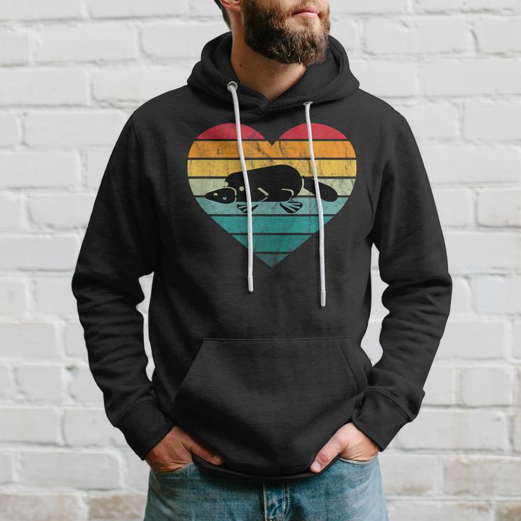 I Love Platypus Silhouette Heart Wilderness Australia Kapuzenpullover Geschenke für Ihn