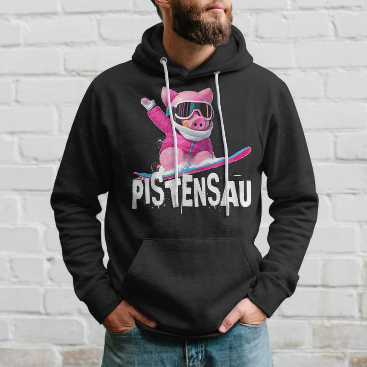 Lustiges Kostüm Apres Skifahren Snowboarden Wild Pisten-Sau Kapuzenpullover Geschenke für Ihn