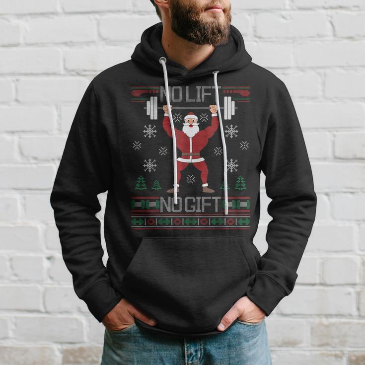 No Lift No Ugly Christmas Jumper Gym Santa Kapuzenpullover Geschenke für Ihn