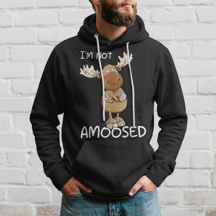 Not Amoosed Moose I Nö Fun Elk Word Game I No Statement Kapuzenpullover Geschenke für Ihn