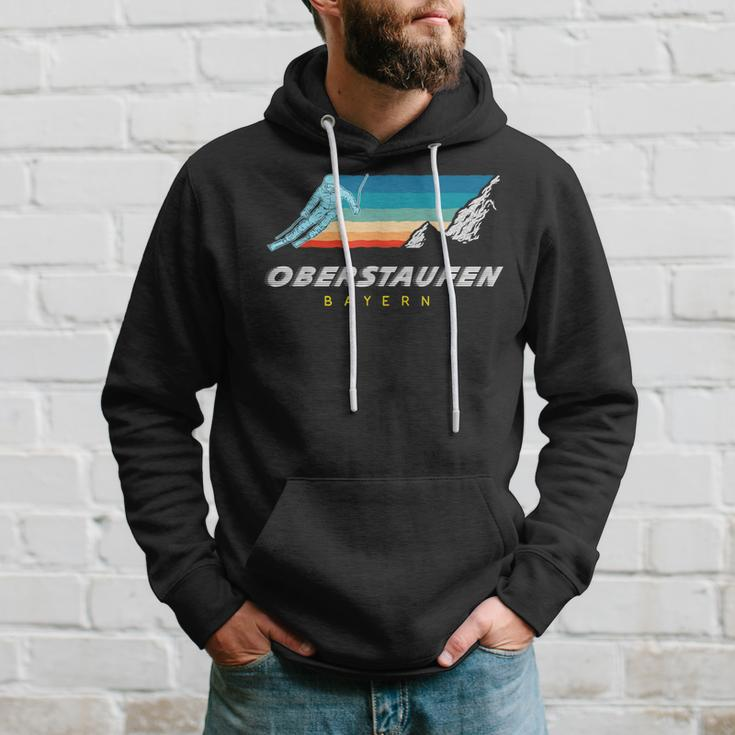 Oberstaufen Bayern Germany Retro 80S Ski Kapuzenpullover Geschenke für Ihn