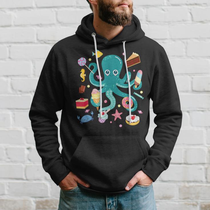 Octopus Cake Tentacle Sea Animals Children's Kapuzenpullover Geschenke für Ihn