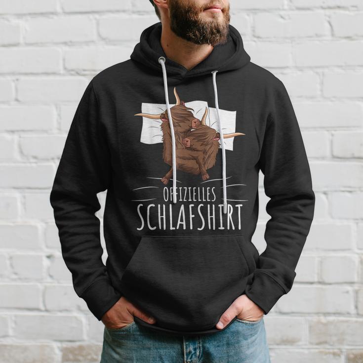 Official Scottish Highland Cow Sleep Kapuzenpullover Geschenke für Ihn