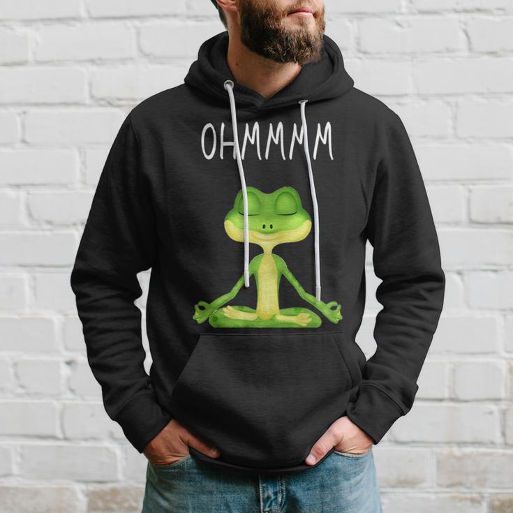 Ohmmmm With Saying Frog Meditation S Kapuzenpullover Geschenke für Ihn