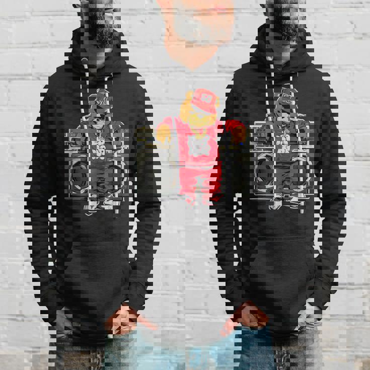 Oso Hip Hop Aniversario Graffiti Boombox De Hip Hop Sudadera Regalos para él