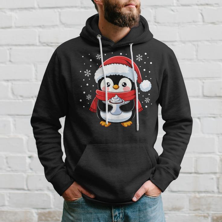 Penguin Christmas Santa Claus Cute Penguin Love Kapuzenpullover Geschenke für Ihn