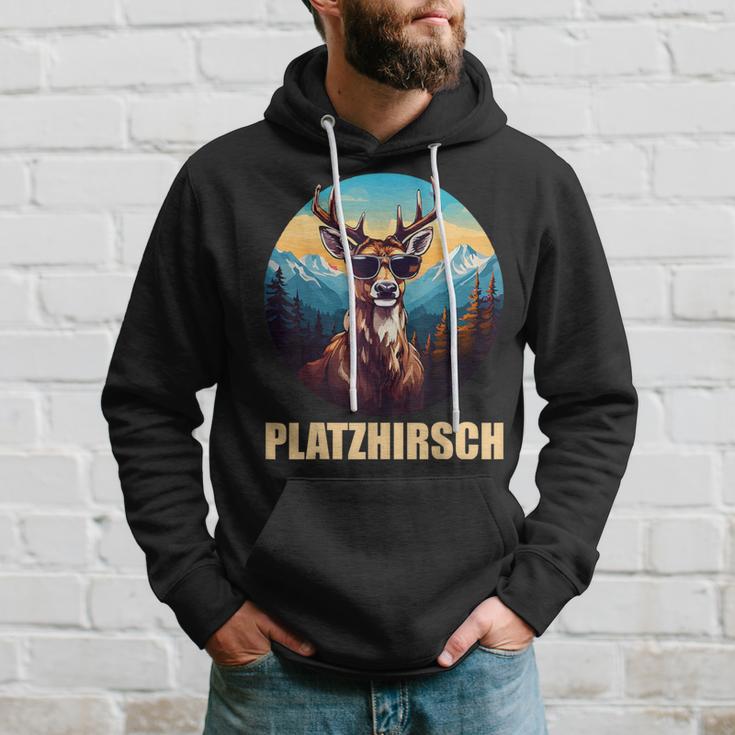 Platzhirsch Beim Wandern Berge Kapuzenpullover Geschenke für Ihn