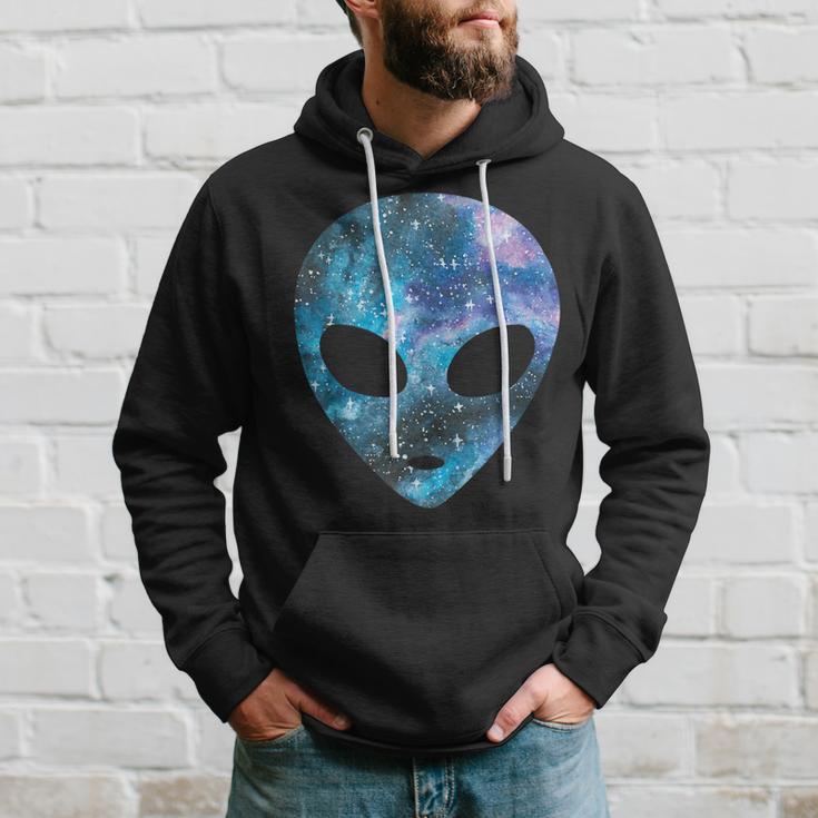 Psychedelic Alien Head Cosmic Galaxy Trippy Outer Space Kapuzenpullover Geschenke für Ihn